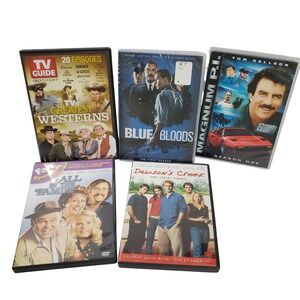 TV DVD Lot Magnum PI Blue Bloods Dawsons Creek All in the Family Westerns